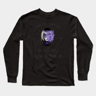 Virtue Over Impulse Japanese T-Shirt (Purple Accent) Long Sleeve T-Shirt